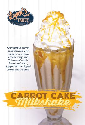 carrot cake milkshake